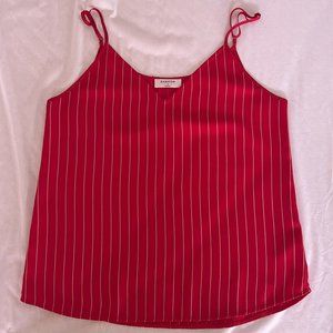 Aritzia Babaton Everly Camisole in Red Pinstripe